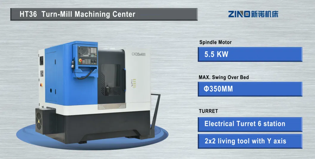 Ht36 CNC Lathe Machine-Linear Guideway-Turning and Milling Machine
